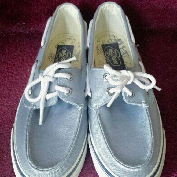 NWOT Vintage Sperry Light Blue Top Siders - Picture 4 of 4